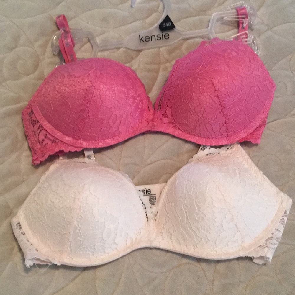 Kensie Excellent condition, never worn, two pack lace bralettes